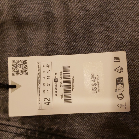 NWT Zara jeans size US 10 🐺 - Picture 2 of 5